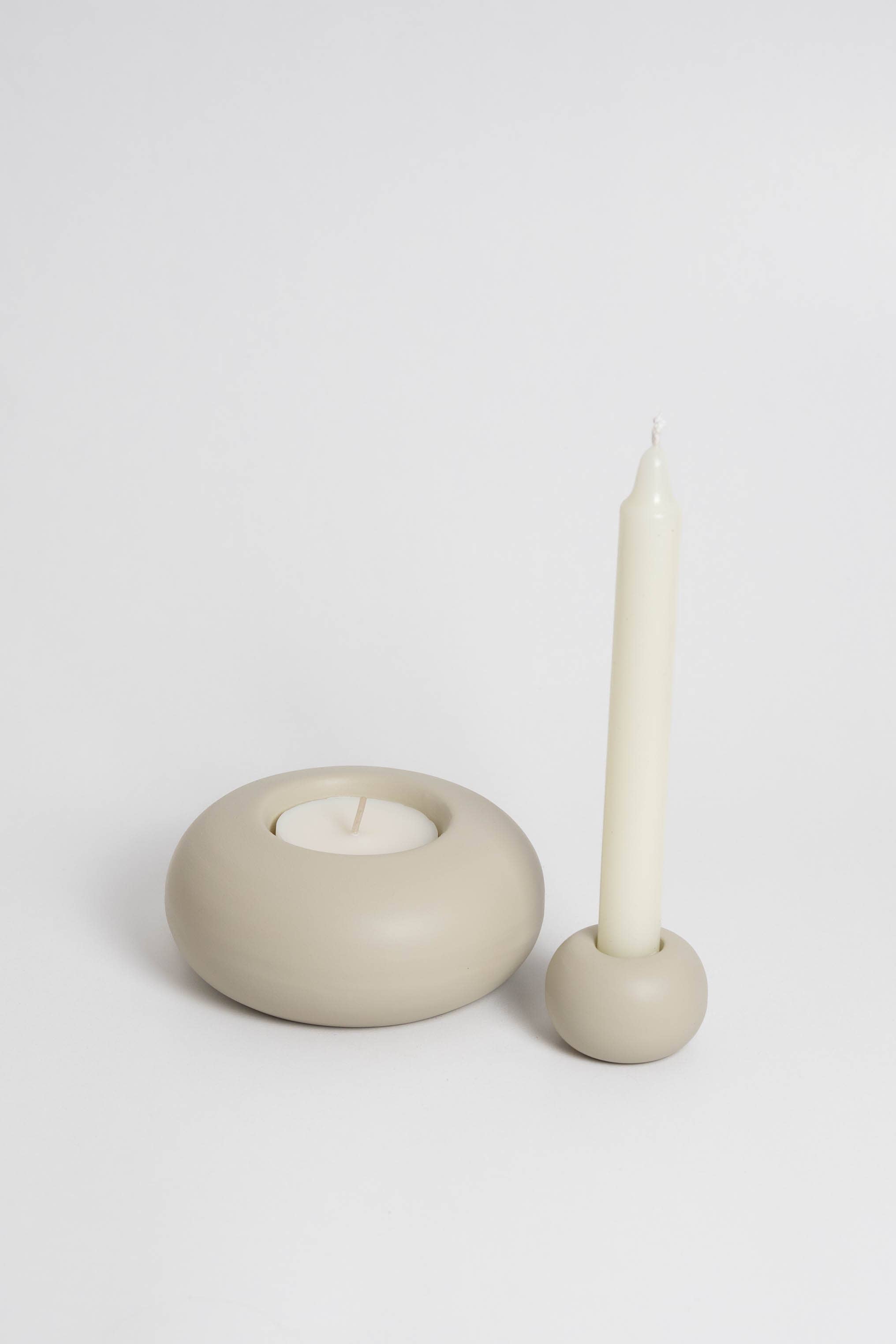 Duo de bougeoir Off White