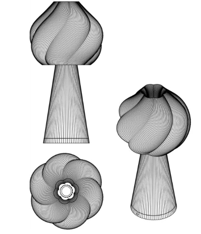 Lampe Reine Coquillage ondulé