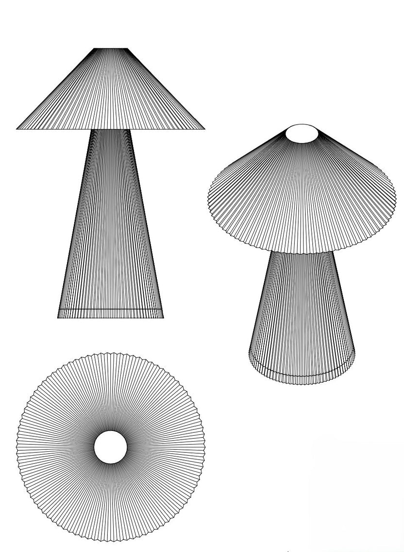Lampe Mono Reine Champignon